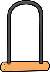 Illustration of bicycle lock
