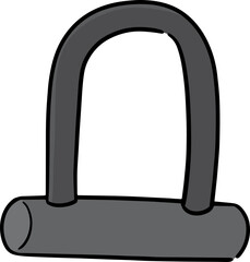 Illustration of bicycle lock
