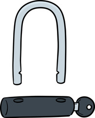 Illustration of bicycle lock
