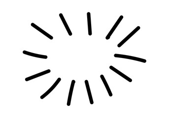 Icono negro de estallido hecho de trazo de pincel