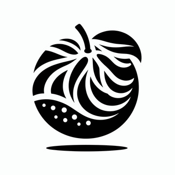 recommend clip art:  very simple flat and single minimalist Tangerine Silhouettes in black on a white background 