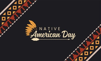 
 native american day ,vektor background banner