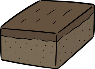 Illustration of brownie
