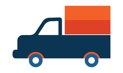 Delivery truck icon. Simple flat symbol illustration truck vector, icon silhouette symbol website logo design. Stylist truck pickup icon isolated on white background. Realistic truck symbol.