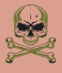 T-shirt design in illustration