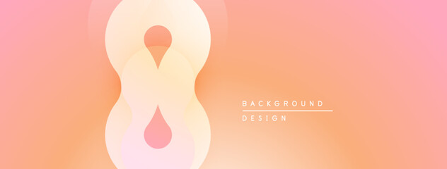 Abstract design featuring infinity symbol. Soft pink, peach hues create gradient background. Minimalist, elegant composition.