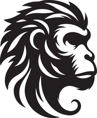 Naklejka premium monkey face vector