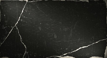 Worn Black Paper Texture with Tears and Scratches