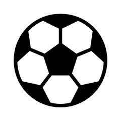 Obraz premium very simple flat and single minimalist Soccer Ball Silhouettes in black on a white background 