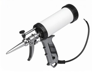 Naklejka premium White Caulking Gun With Metal Parts