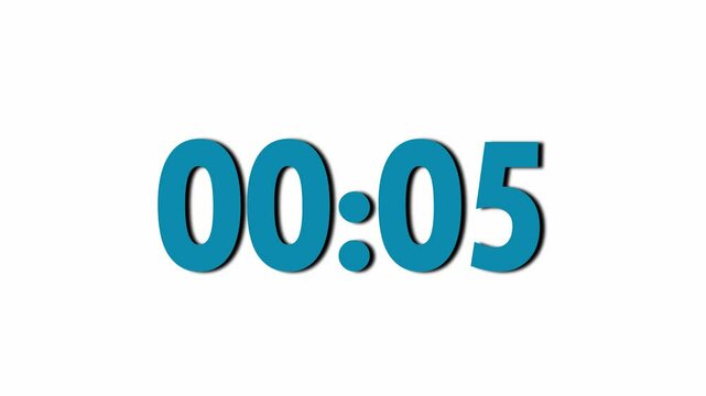 Modern 10-Second Countdown blue 3d bold text animation countdown 4k HD