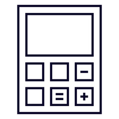 Outline Calculator Icon