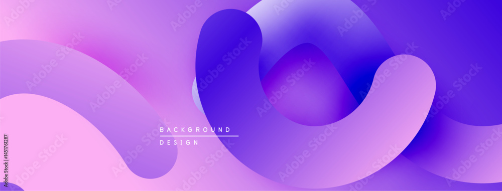 Poster abstract fluid shapes, vibrant purple hues, smooth gradients create modern background design. minima