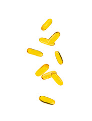 Dietary supplement containing omega 3 fish oil capsules
