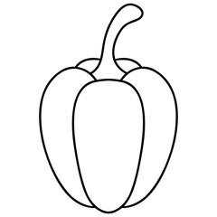 vector illustration of a bell pepper
