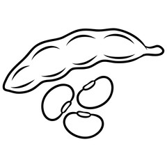 edamame beans vector icon