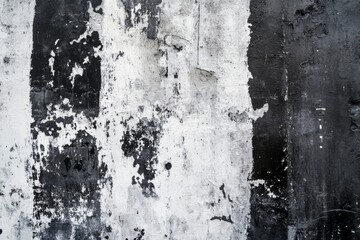 Dark grunge concrete wall texture with distressed wood grain patterns and blank space for industrial branding materials and product packaging concepts.