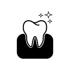 Teeth icon, Clean teeth symbol, Vector illustration design.