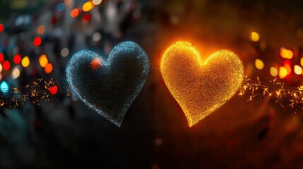 Heart shaped candles, a symbol of romantic love, can be a shiny red decoration, while a heart shaped Christmas tree ornament adds a festive touch to the celebration