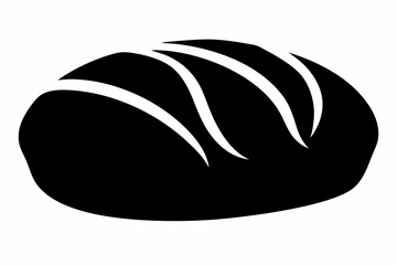 Bread Loaf Silhouette Vector Illustration 