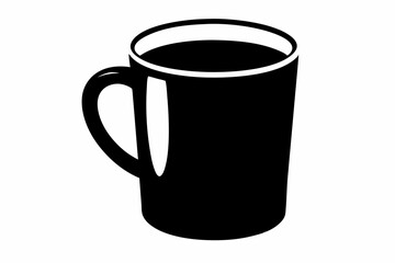 Coffee Mug Silhouette Vector Illustration 
