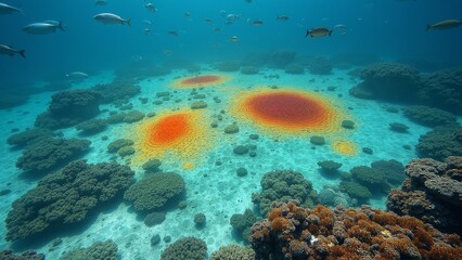 Fototapeta premium The underwater marine landscape
