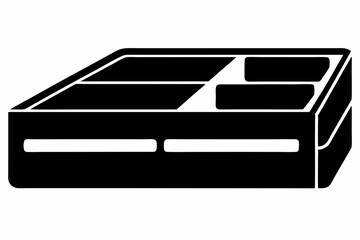 Drawer Divider Tray Silhouette Vector Illustration