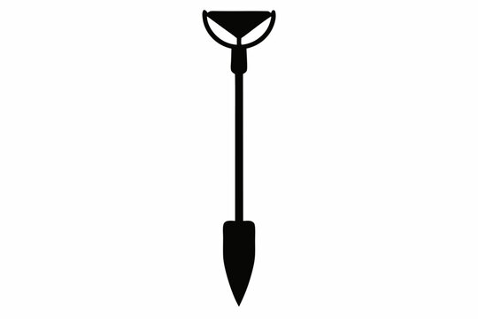 Garden Dibber Tool Silhouette Vector Illustration