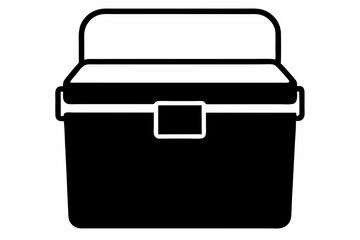 Insulated Cooler Box Silhouette Vector Illustration