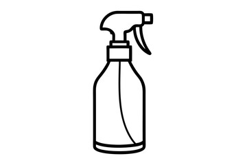 Plant Sprayer Bottle Line Art Vector Illustration