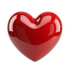 Glossy Red Heart Symbol for Love and Romance