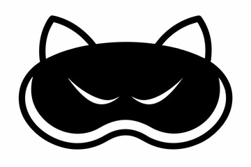 Sleep Mask Silhouette Vector Illustration 