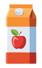 vector illustration of apple juice