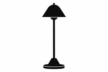 Standing Lamp Silhouette Vector Illustration 