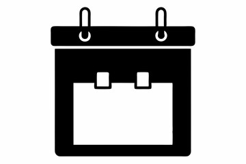 Wall Calendar Hanger Silhouette Vector Illustration