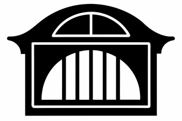 Window Vent Cover Silhouette Vector Illustration 