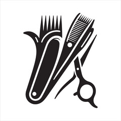 Electric Hair Clipper Silhouette for Barber and Grooming