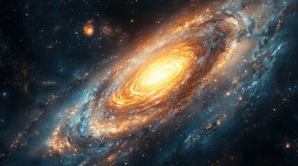 A cosmic abstract painting with swirling patterns and deep hues, representing the universe  