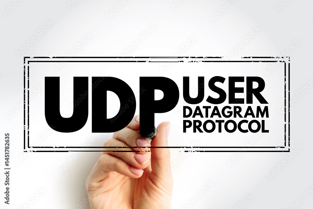 Poster udp - user datagram protocol is one of the core members of the internet protocol suite, acronym text