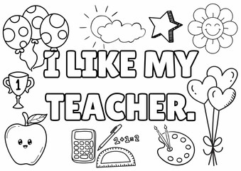 Teacher Appreciation Week Coloring Pages | Thank You Activities for Kindergarten | Printable Art for Young Learners