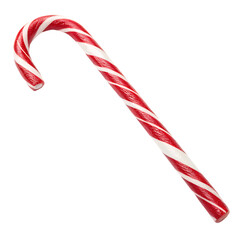 Candy cane isolated on a transparent background