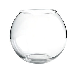 A simple, clear glass sphere vase on Png Format and Transparent Background