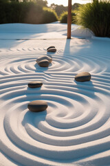 Naklejka premium zen garden with water