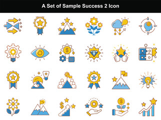 Success Icon Sets - Achievement & Business Growth Graphics