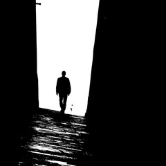 silhouette of a man