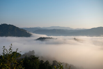 THAILAND NAN BAN YOT DOI PASS WINTER FOG