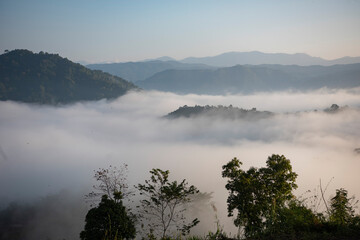 THAILAND NAN BAN YOT DOI PASS WINTER FOG