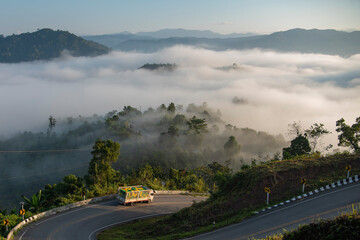 THAILAND NAN BAN YOT DOI PASS WINTER FOG
