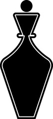 Perfume Bottle icon.Fragrance perfume vector. Line and glyph perfume.Clothing costumes and accessories concept.spray bottle of perfume icon.perfume bottle with liquid inside, glowing reflection.