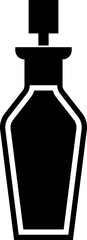 Perfume Bottle icon.Fragrance perfume vector. Line and glyph perfume.Clothing costumes and accessories concept.spray bottle of perfume icon.perfume bottle with liquid inside, glowing reflection.